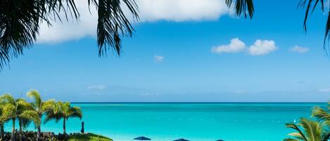 Sun-loungers, beach towels