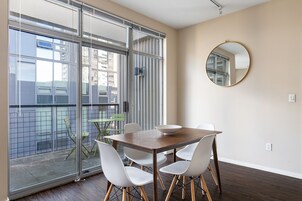 Family Apartment, 2 Bedrooms, Non Smoking, Balcony (Self Check-in with Virtual Front Desk) | In-room dining