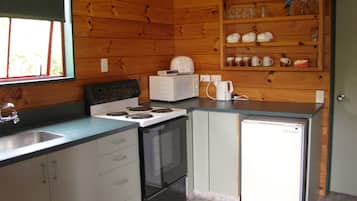 Fridge, microwave, oven, toaster