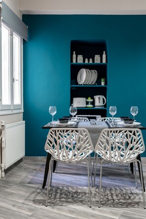 City House, 2 Bedrooms | Living room | Flat-screen TV, music library, video library, stereo - Autonomous House in the heart of Plaka (Athens)