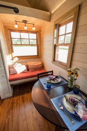 Dining - The Tiny House at Paint Rock Farm. All amenities of Paint Rock Farm available! (Hot Springs)