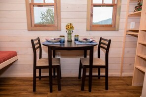 Dining - The Tiny House at Paint Rock Farm. All amenities of Paint Rock Farm available! (Hot Springs)