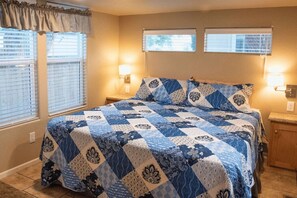 1 bedroom, desk, travel crib, free WiFi