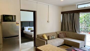 Rumah, 1 kamar tidur | Area keluarga | TV layar datar