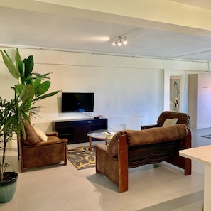 House, 2 Bedrooms | Living area | Flat-screen TV - 2 Bed Apartment - at the Williamson House (Suva)