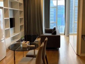 Superior Apartment | Living area | 32-inch LED TV with cable channels, TV - Platinum Service Suites KLCC (Kuala Lumpur)