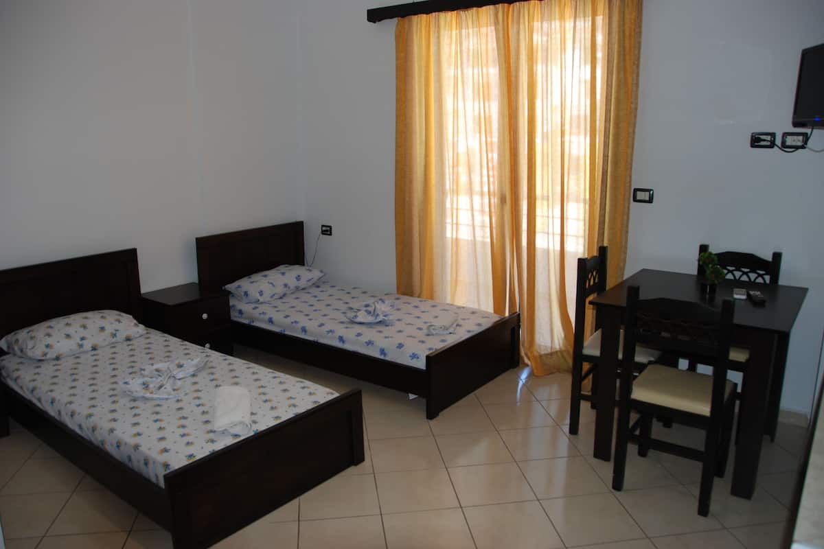 Desk, WiFi (free), bed sheets