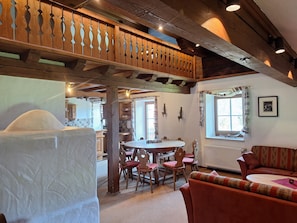 Apartment, 2 Bedrooms, Balcony, Mountain View (Stueberl) | Living area | Flat-screen TV - Hotel Heissenhof (Inzell)