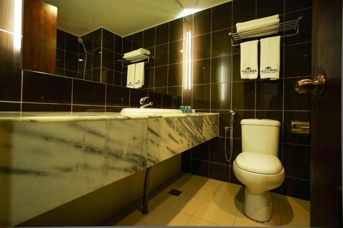 free toiletries, hair dryer, slippers, bidet