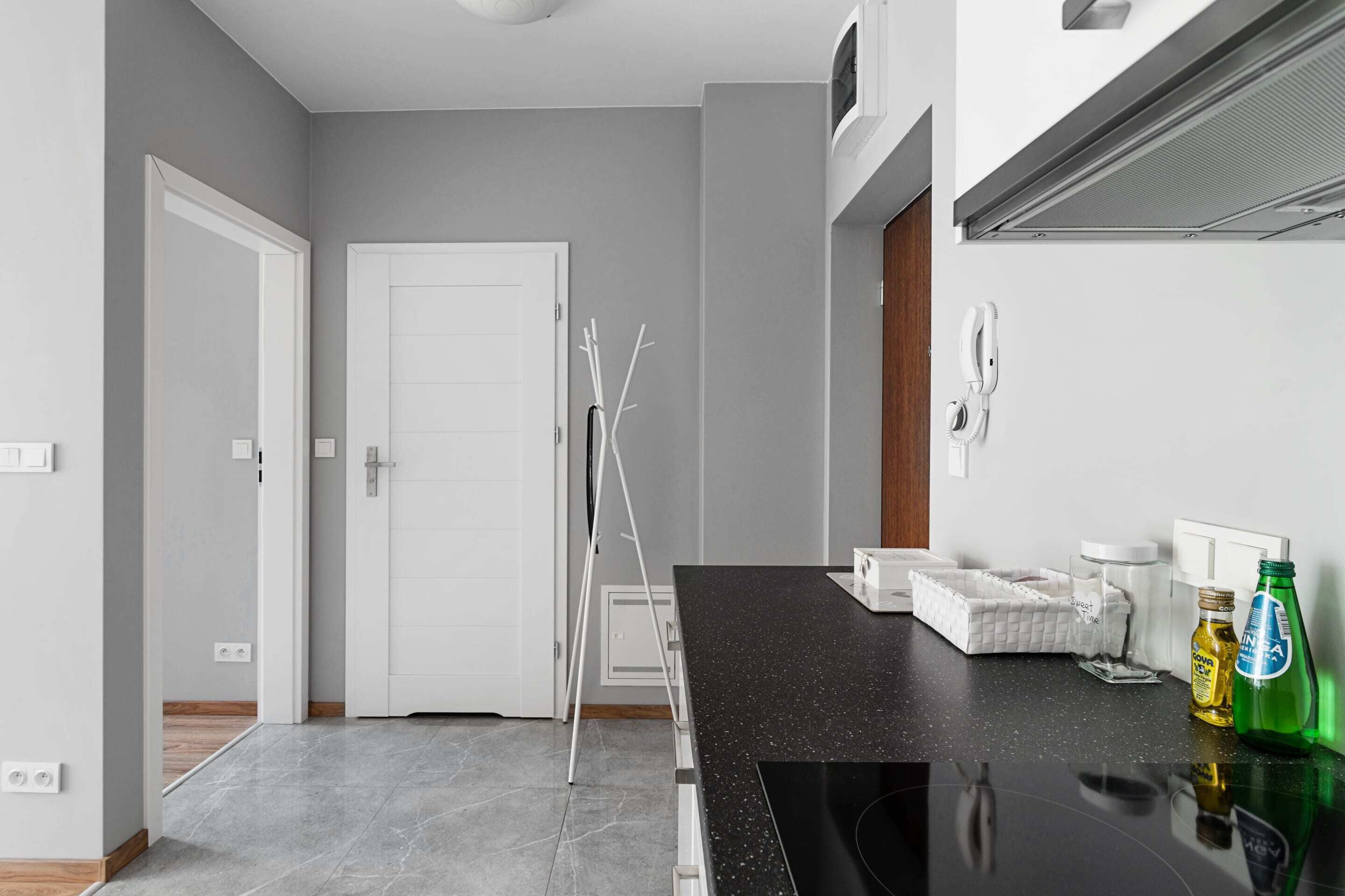 Apartamento conforto, 1 cama King e sofá-cama | Cozinha privada | Geladeira, fogão, cooktop, lava-louças