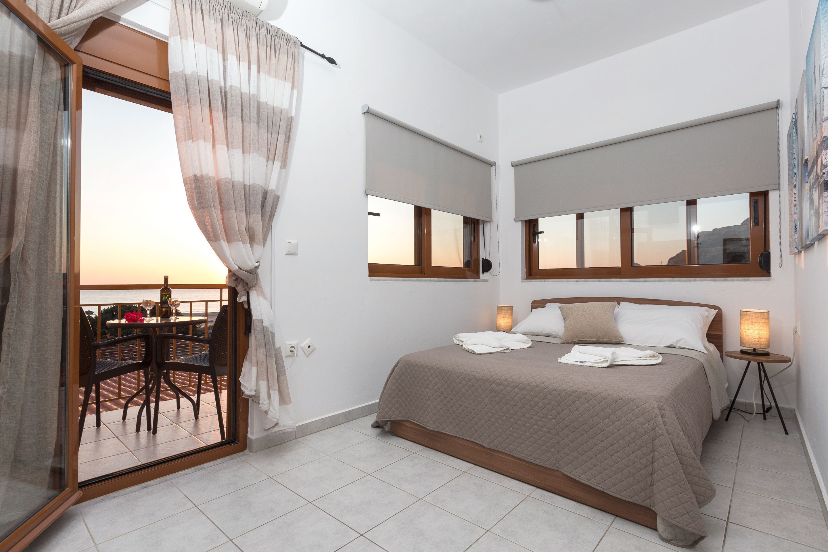 Chambre Double, vue mer, en bord de plage | Coffres-forts dans les chambres