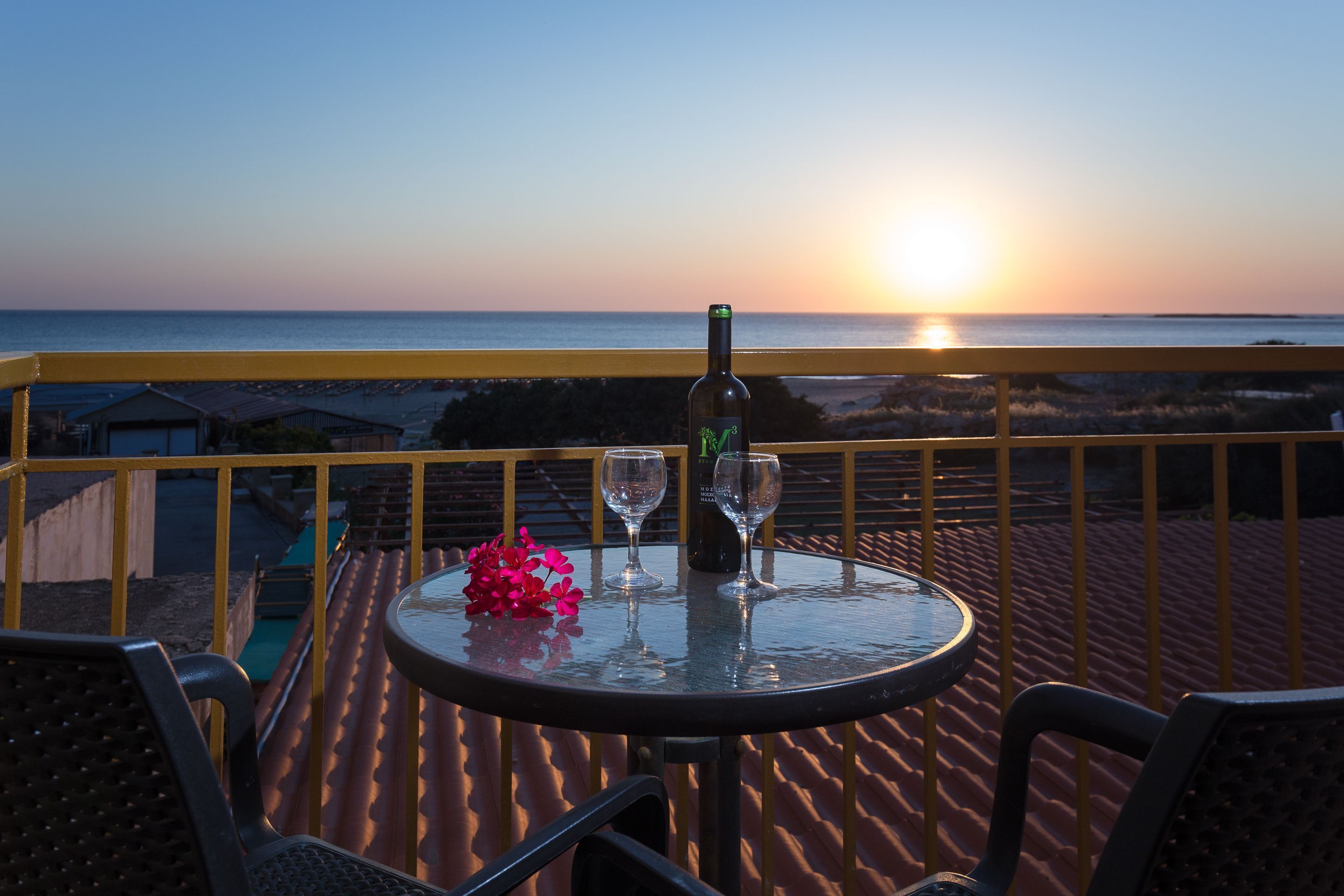 Habitación doble, vista al mar, junto a la playa | Balcón