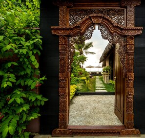 Majoituspaikan sisäänkäynti