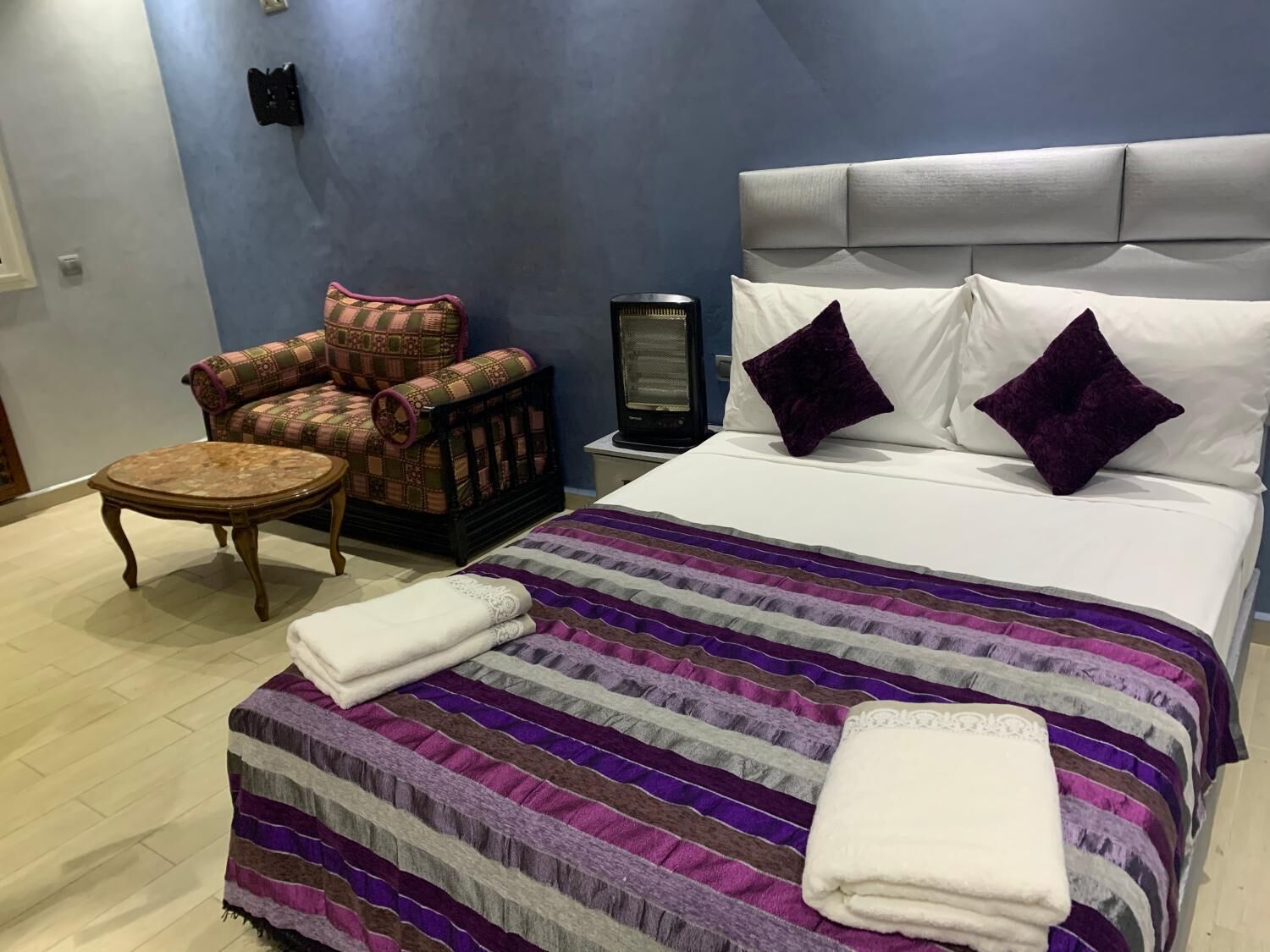 Desk, blackout curtains, iron/ironing board, free WiFi