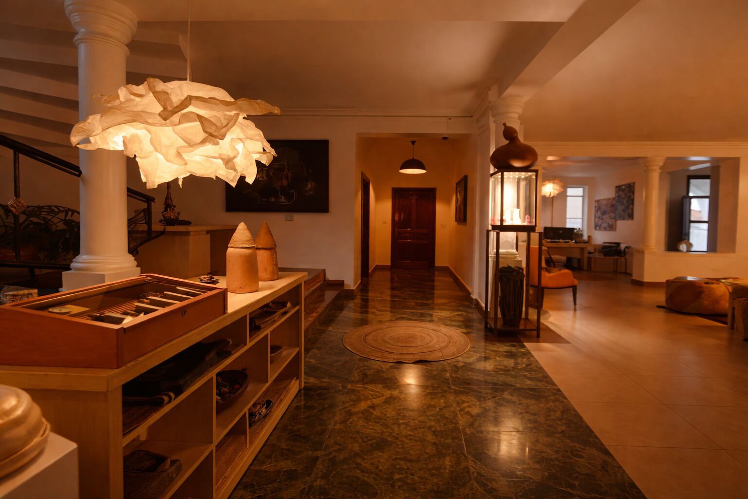 Siddeområde i lobbyen