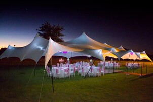 Outdoor wedding area