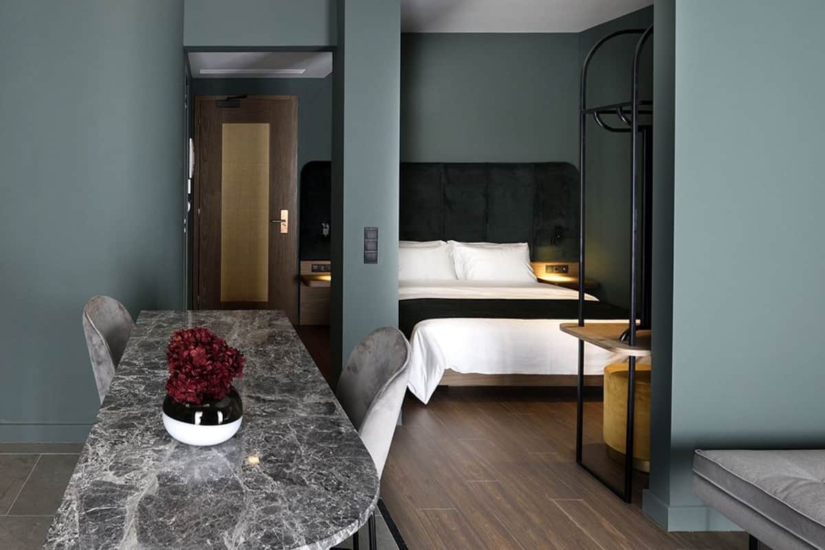 Deluxe appartement, uitzicht op stad (R3) | 1 slaapkamer, luxe beddengoed, een kluis op de kamer