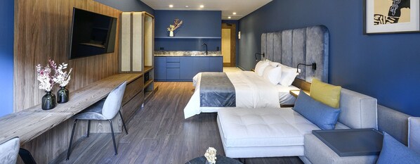 高级公寓, 海景 (R8) | 1 多间卧室、高档床上用品、客房内保险箱、特色装修