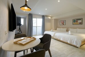 Comfort Quadruple Room, 2 Double Beds, Non Smoking, City View | Desk, blackout curtains, soundproofing, free WiFi - Members Hotel at Taipei 101 (Taipei)