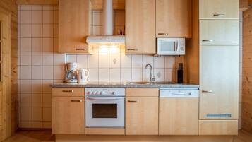 Kühlschrank, Mikrowelle, Herdplatte, Geschirrspüler