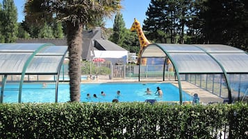 Indoor pool, outdoor pool, open 10:00 AM to 8:00 PM, sun loungers