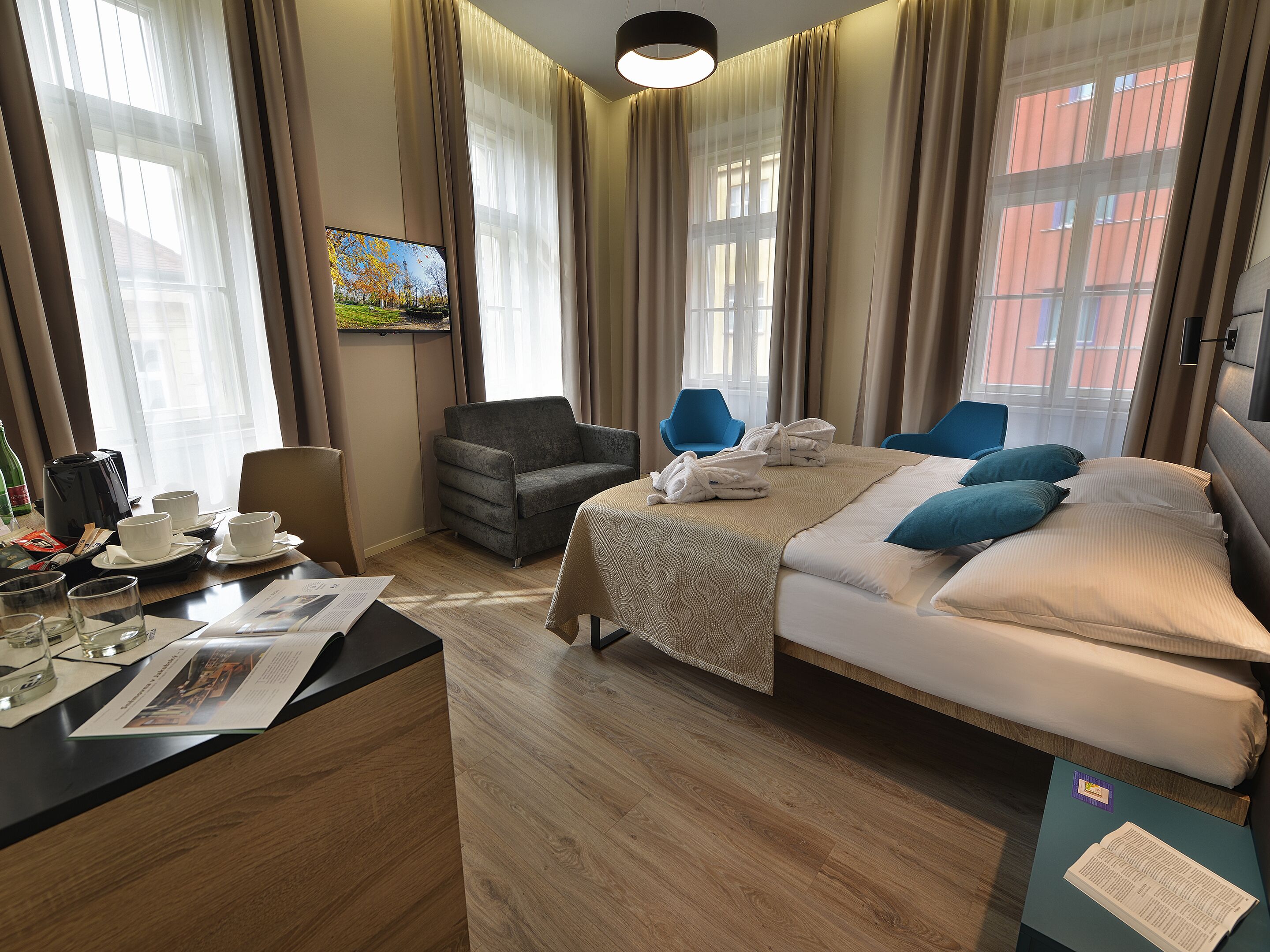 double room (with extra bed) | 1 bedroom, desk, soundproofing, iron/ironing board