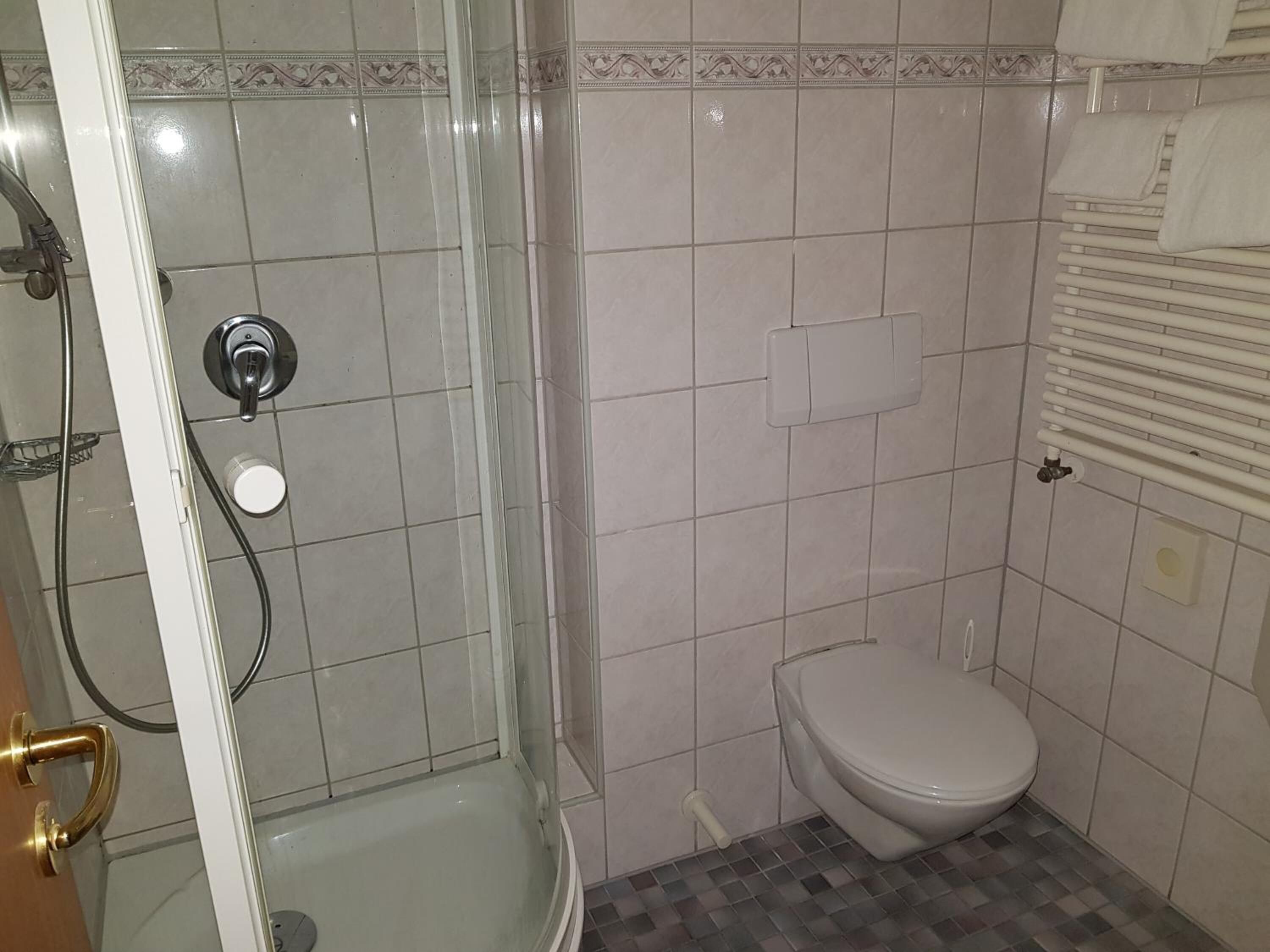 Dusche, Haartrockner, Handtücher