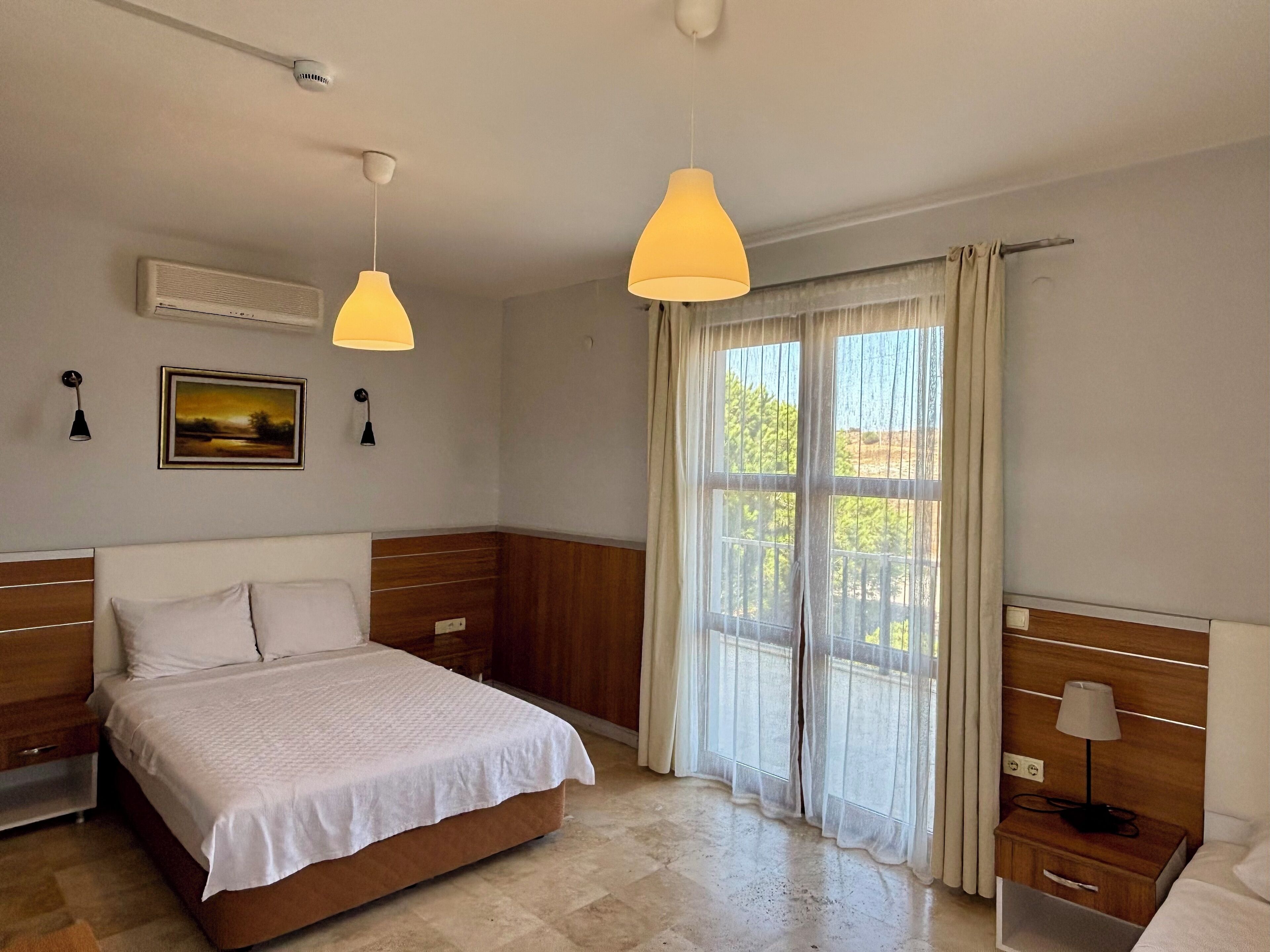 minibar, desk, laptop workspace, blackout curtains