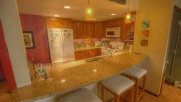 Condo, Multiple Beds, Fireplace, Mountain View | Private kitchen | Microwave, stovetop, dishwasher, coffee/tea maker