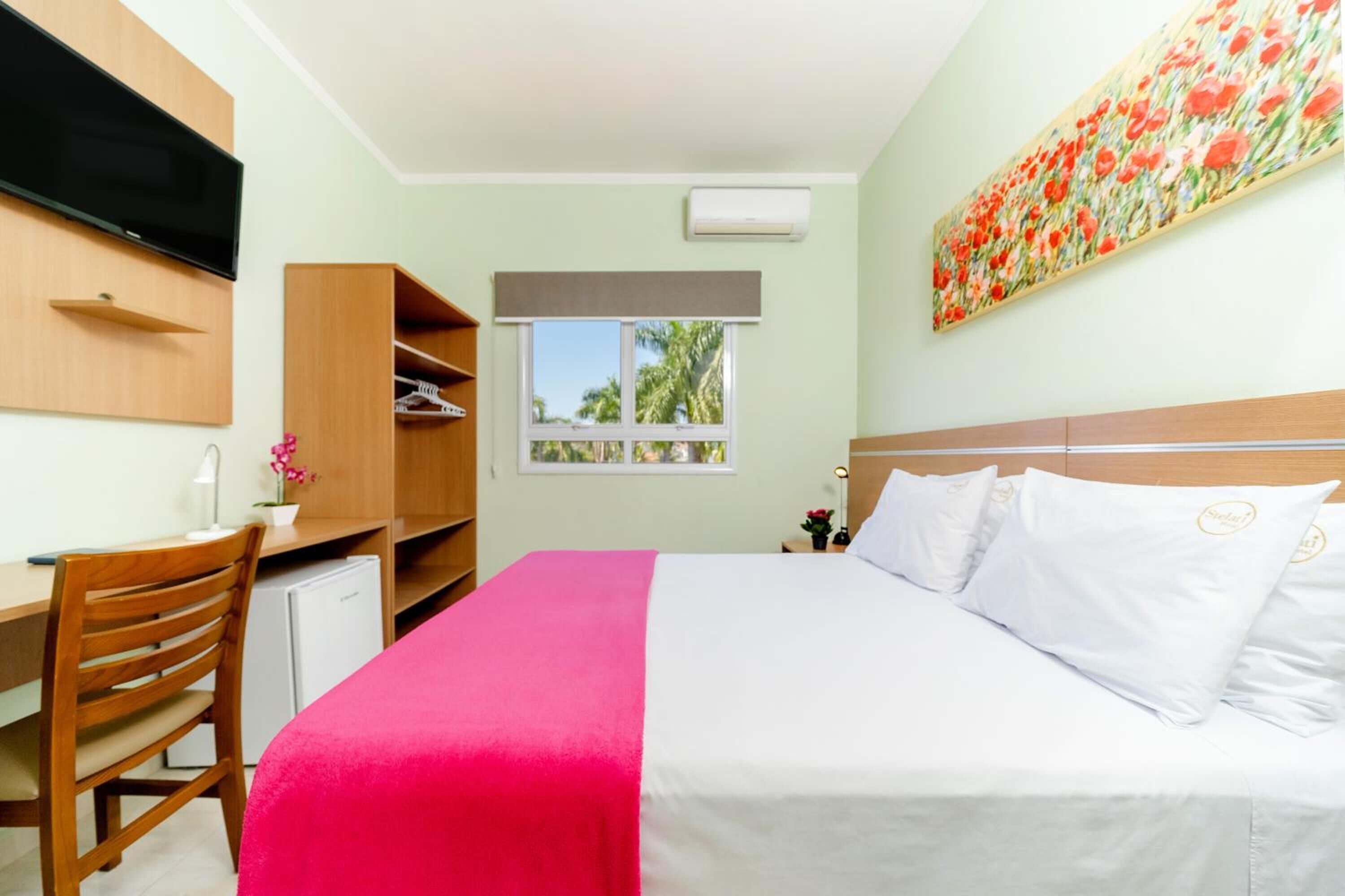 desk, blackout curtains, soundproofing, iron/ironing board