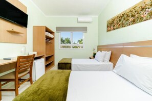 Desk, blackout curtains, soundproofing, iron/ironing board