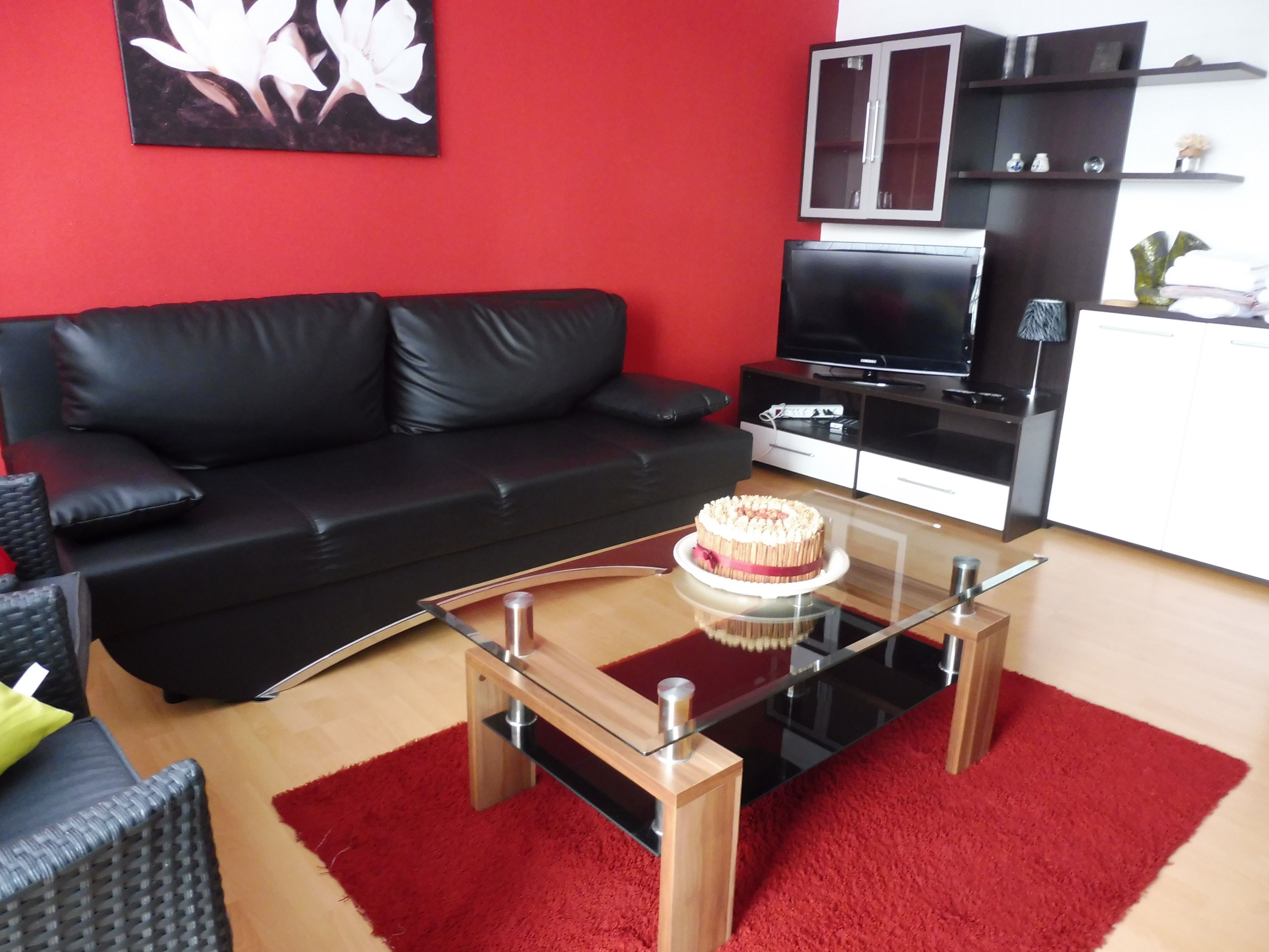 Appartement Confort, vue colline, côté montagne (incl. cleaning fee 45 EUR) | Coin séjour | Télévision à écran plat
