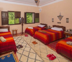 Quadruple Room, Multiple Beds | Living room - Hotel Soleil Imlil (Asni)