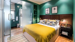 Apartment | 1 Schlafzimmer, kostenloses WLAN, individuell dekoriert
