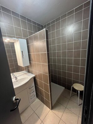Shower, toilet paper - Aparthotel in the countryside with swimming pool (Saint-Alban-Auriolles)