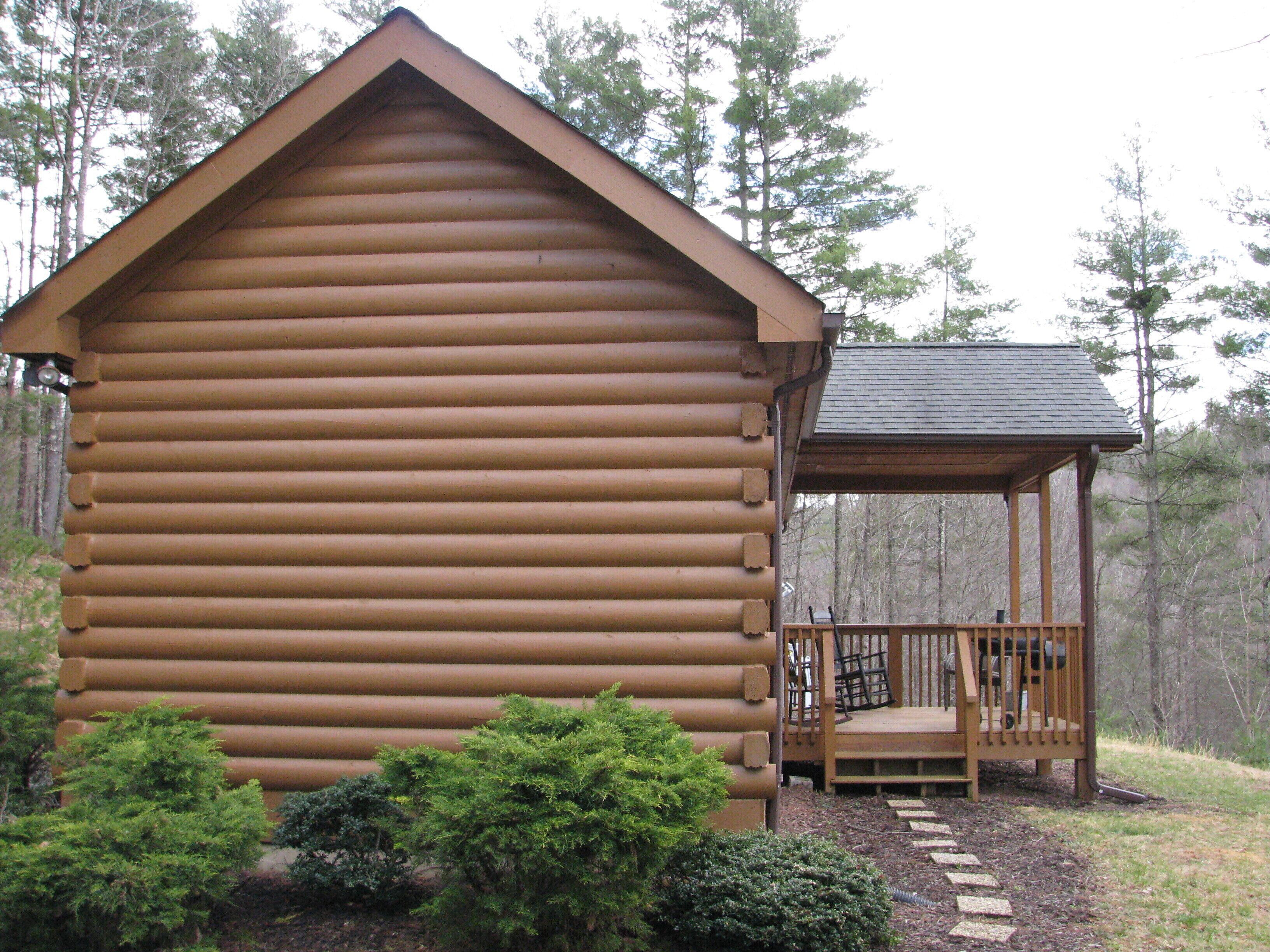 Quiet cabin in the woods. 
