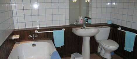 Hair dryer, towels