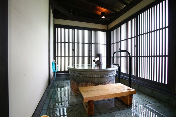 Japanese Style Room with Private Indoor Bath | Bathroom | Slippers, towels - Kaikonoyado Mansakuya (Kokonoe)