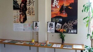 A reception area with posters on the wall, a desk with brochures, and a potted plant. - Hotel Joetsu Public City (Joetsu)