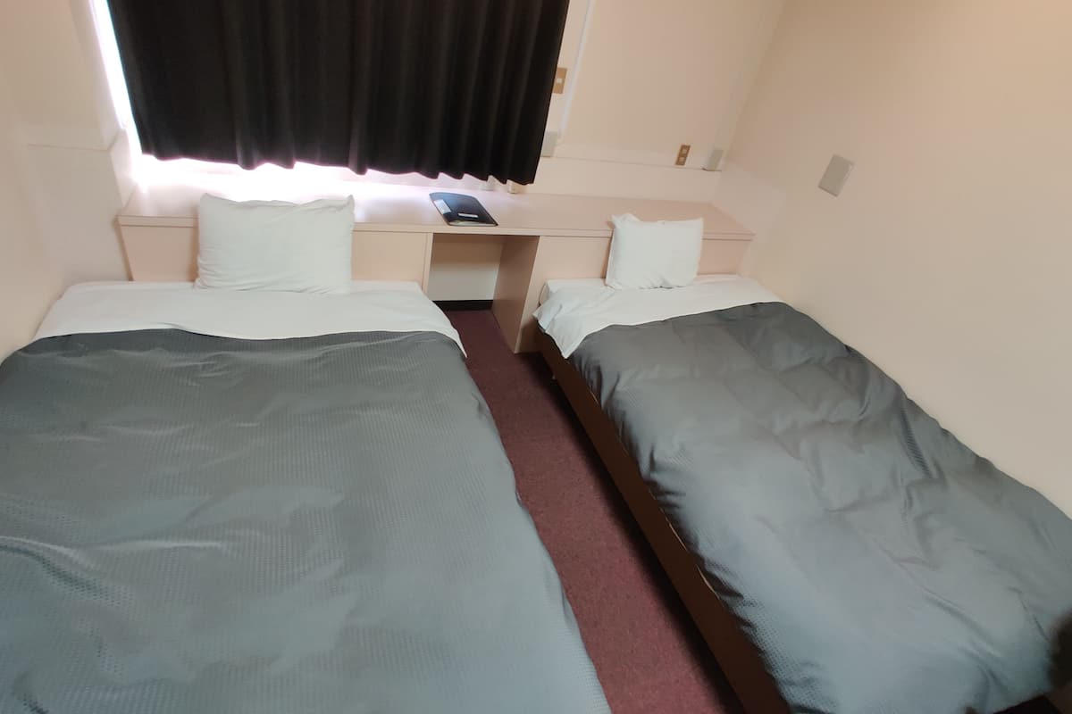 Klassieke Twin kamer, roken | Een bureau, een strijkplank/strijkijzer, gratis wifi, beddengoed