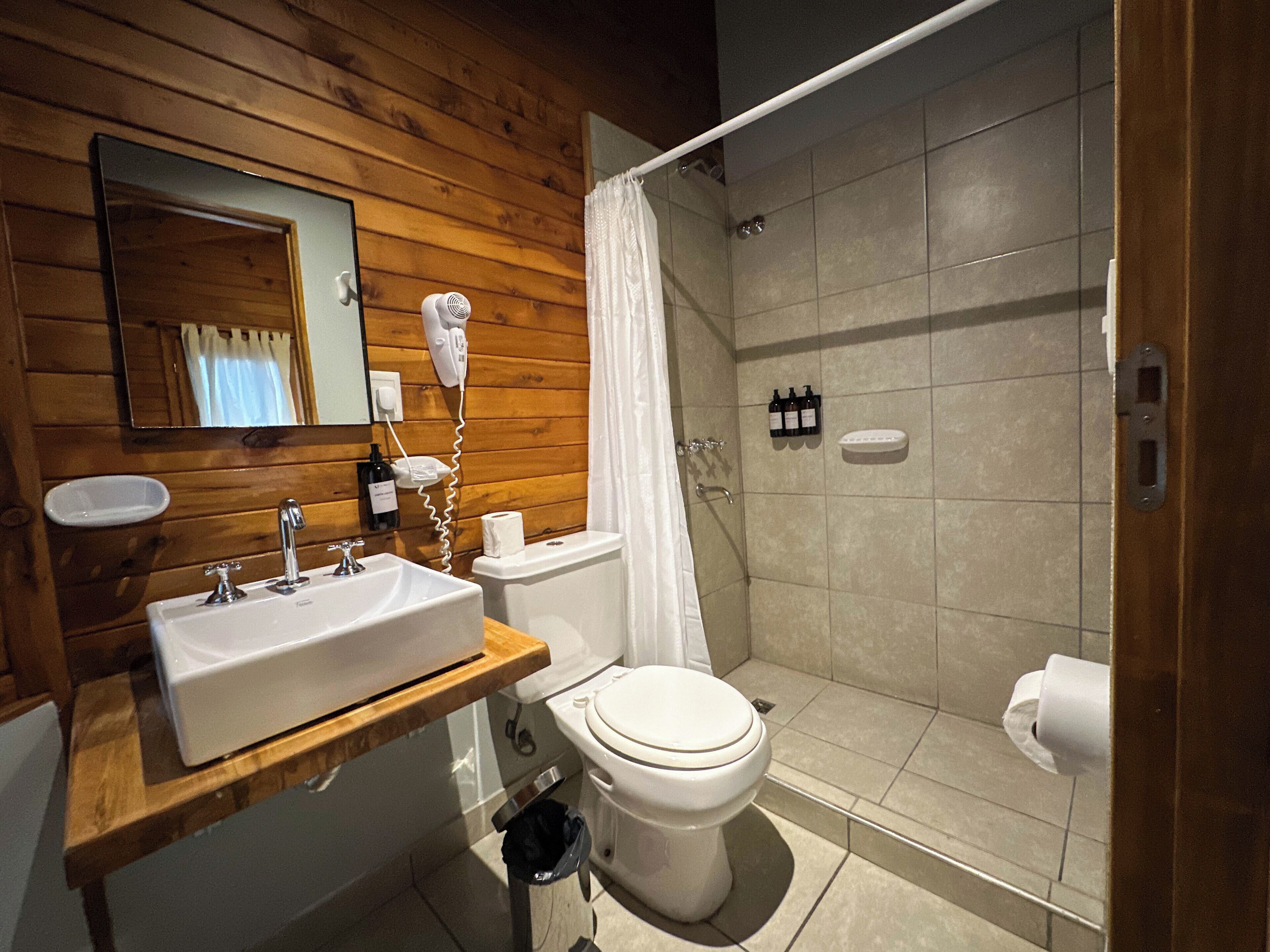 Family Apartment | Bathroom | Shower, rainfall showerhead, hair dryer, bidet