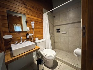 Family Apartment | Bathroom | Shower, rainfall showerhead, hair dryer, bidet
