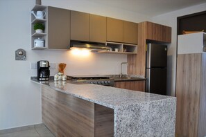 Condo, Non Smoking | Private kitchen | Full-sized fridge, microwave, oven, stovetop - Condo Niza 266 by MDR (Puerto Vallarta)