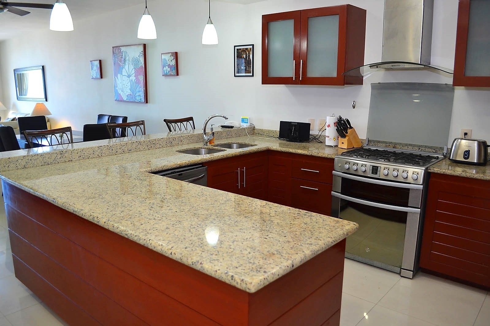 Condo, Non Smoking | Private kitchen | Full-sized fridge, microwave, oven, stovetop