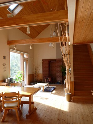 Twin Room | Living room - Forest Lodge Subaru (Teshikaga)