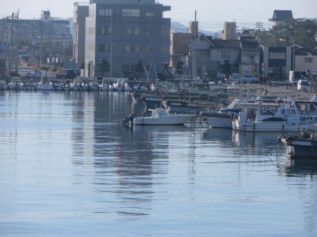 A marina with boats docked, surrounded by buildings.