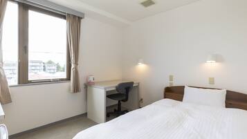 Desk, free WiFi, bed sheets