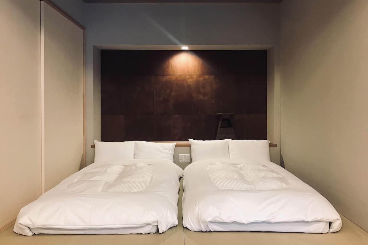 Deluxe Twin Room with Private Partial Open-air Bath, Annex Building | In-room safe, free WiFi, bed sheets