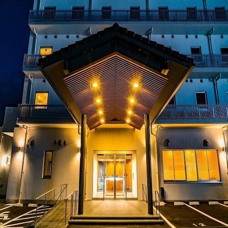 Exterior detail. Sekishuu no Yu Super Hotel Gotsu Ekimae