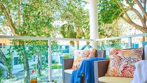 Studio – standard, balkong, bakgårdsutsikt | Terrasse/patio
